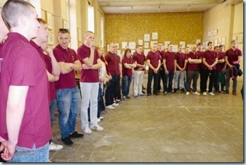 Les jeunes rugbymen lettons ravis de leur séjour en Gascogne. PHOTO LOUIS ADER